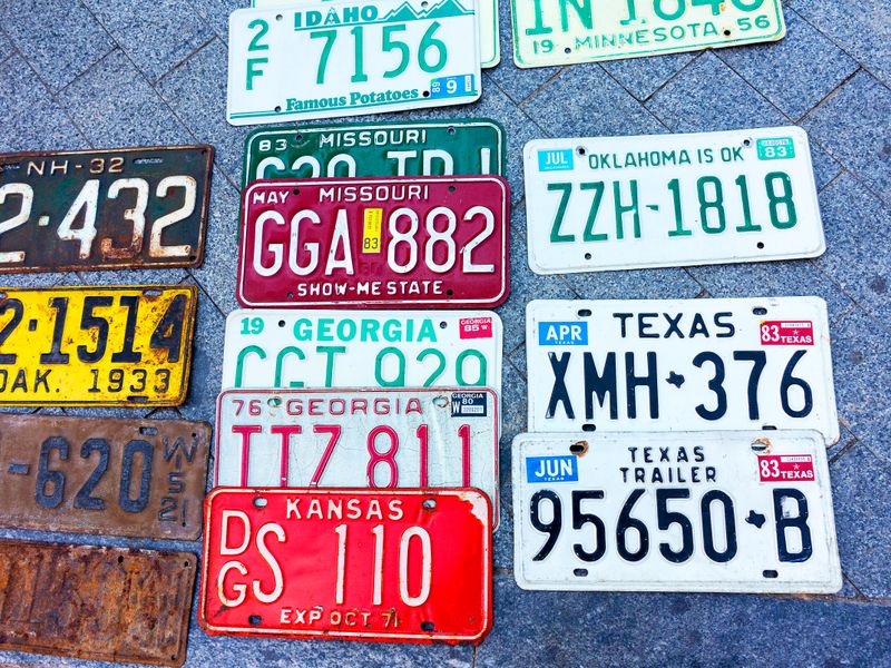 An image displaying a license plate on a vehicle.