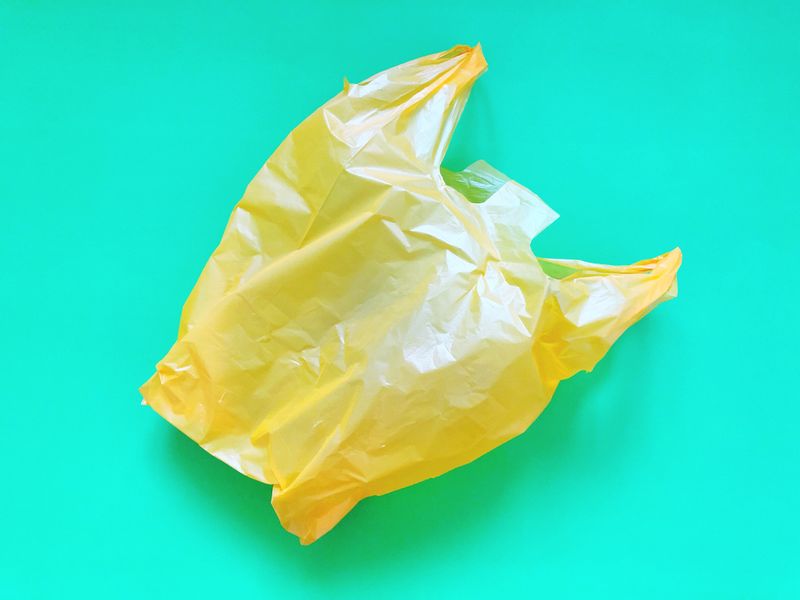 Plastic bag, coat, diaper.