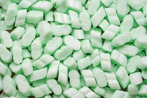 An image of candy and medication pills.